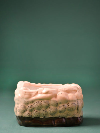 Beaded Square Ceramic Planters