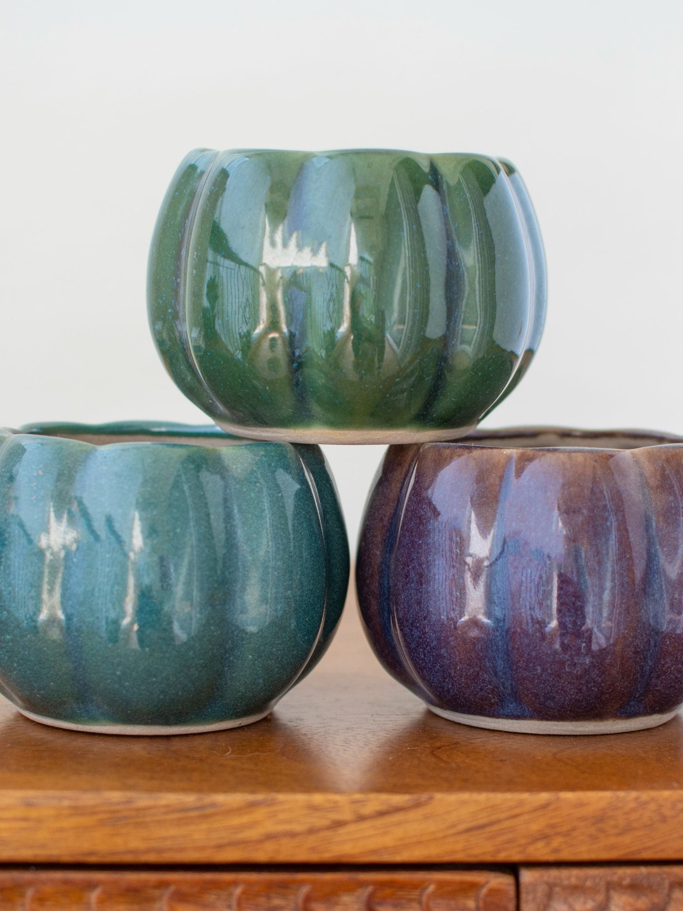 Handcrafted Ceramic Planters Set of 3