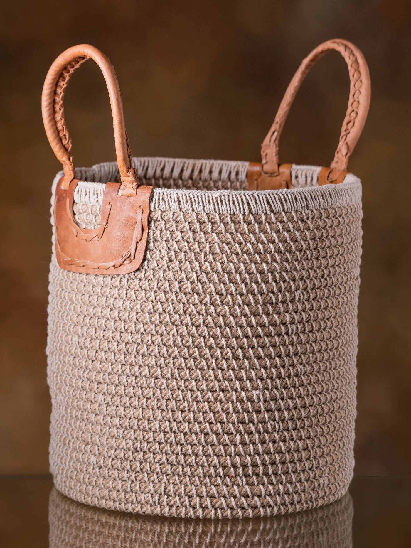 Handcrafted Jute Basket Medium