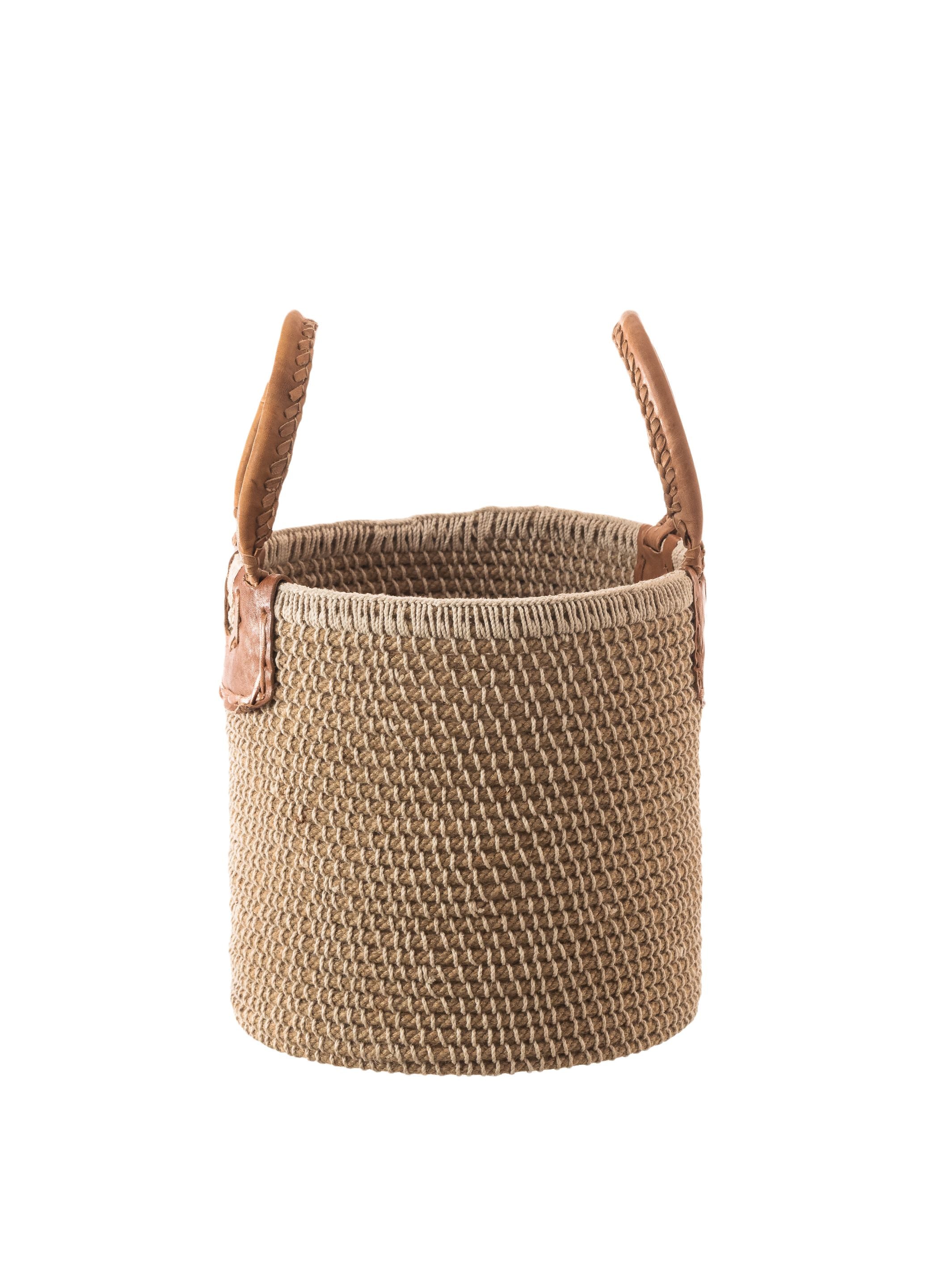 Handcrafted Jute Basket Small