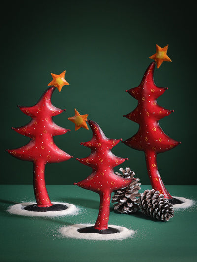 Handcrafted Metal Tree Set of 3