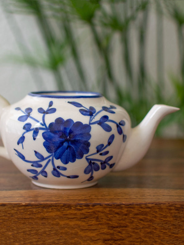 Handpainted Floral Ceramic Teapot Planter