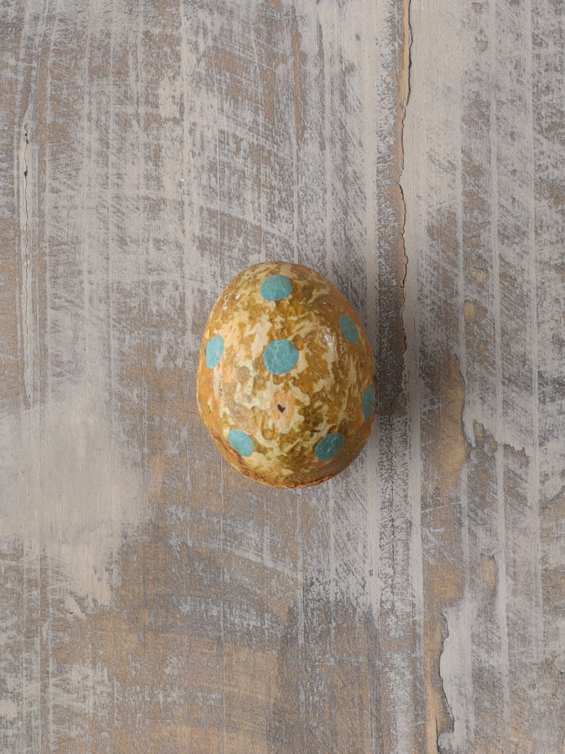 Handpainted Polka dot Metal Egg