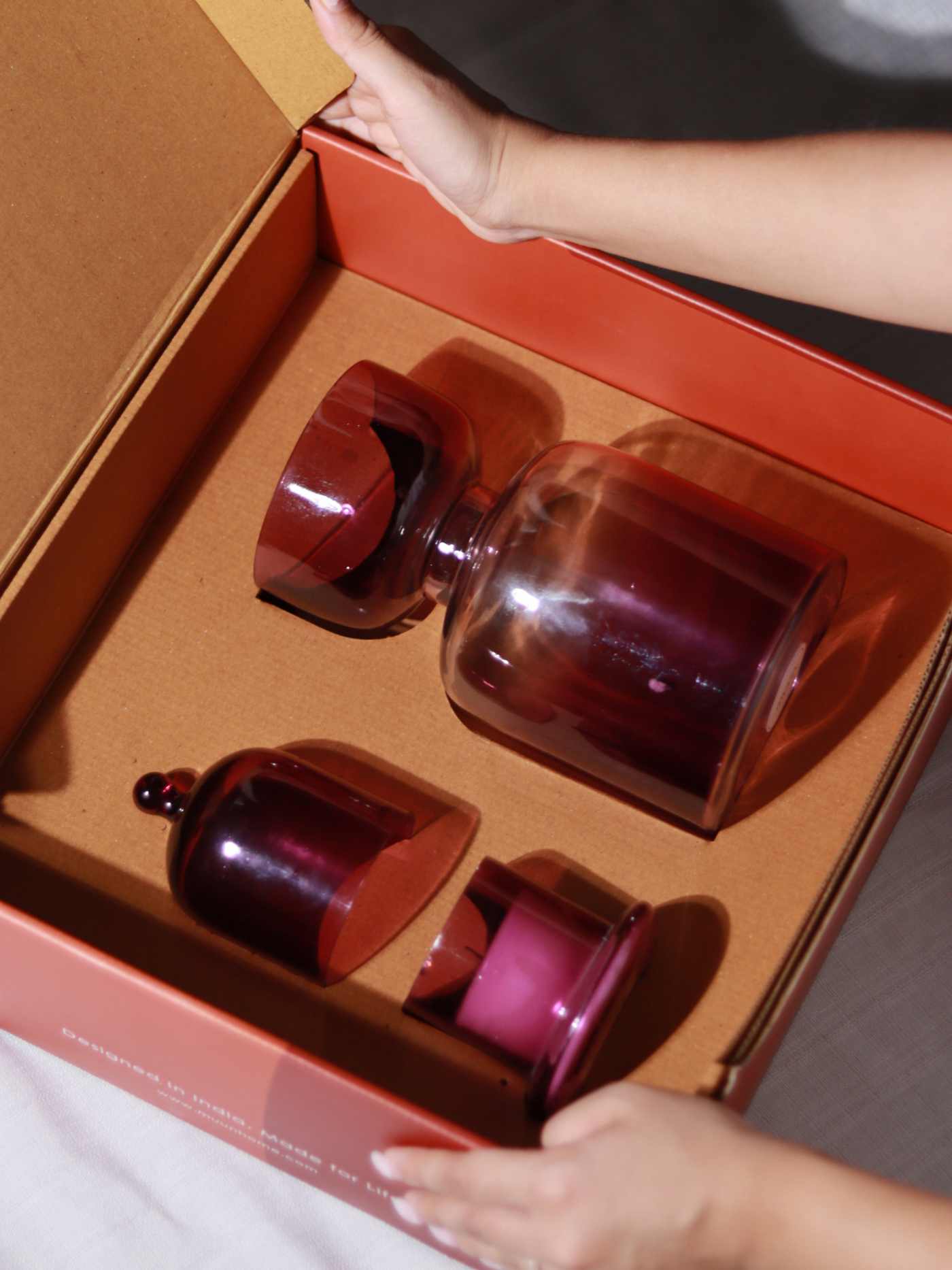 Haze Brown Gift Box - Vase + Dome Candle