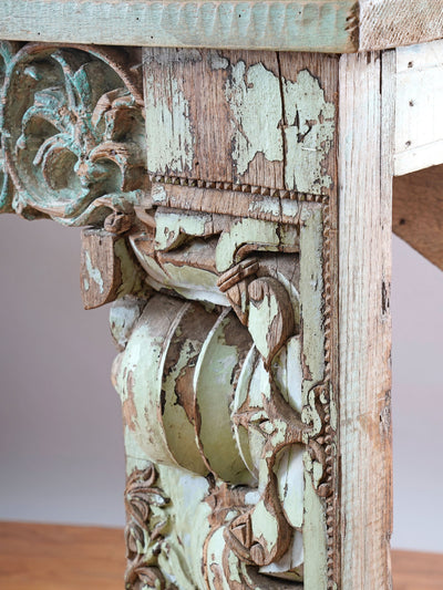 Heritage Hand Carved Wood Console