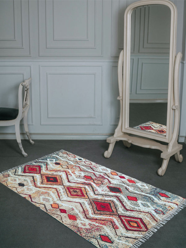 Heriz Embroidered Cotton Rug