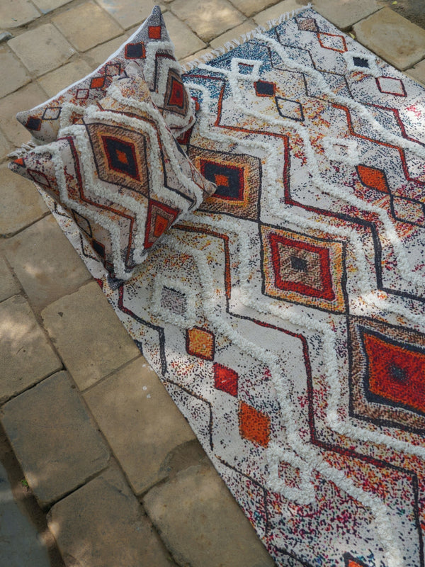 Heriz Embroidered Cotton Rug