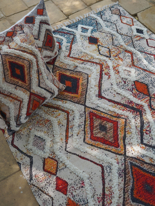Heriz Embroidered Cotton Rug