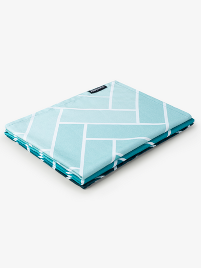 Herringbone Aqua Printed Beach Towel