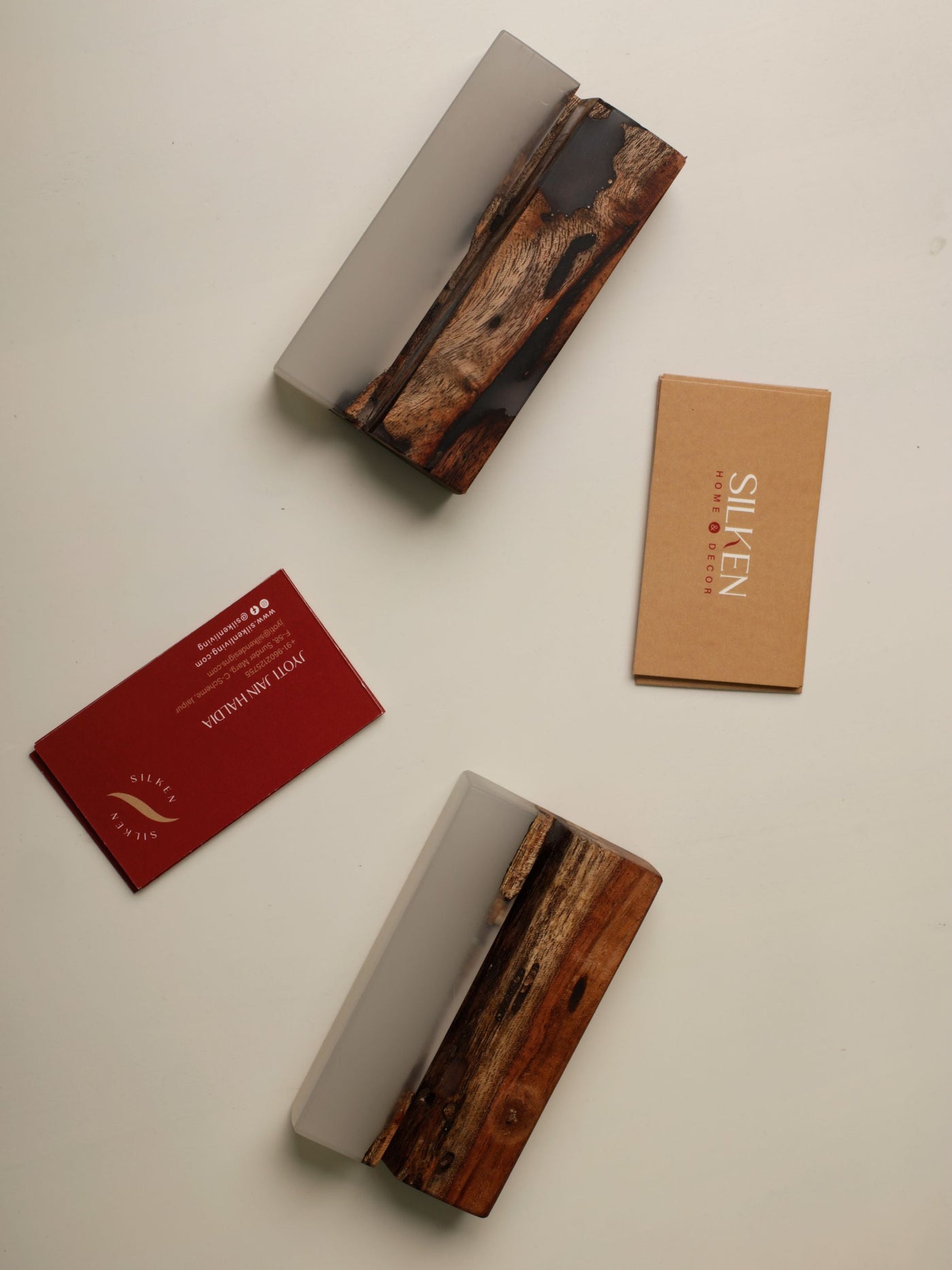 Icicle Wood-Epoxy Card Holder