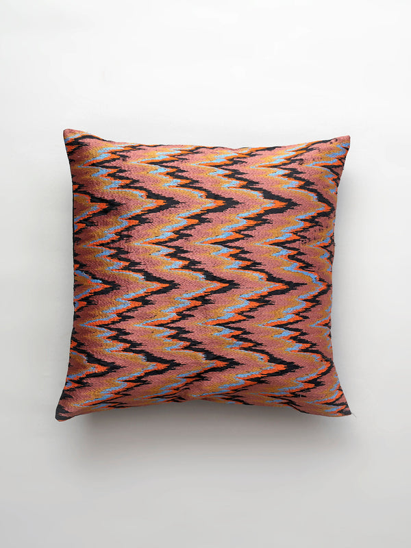 Cushion Cover - Ikat Embroidered