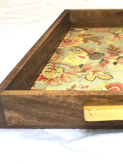 Premium Wood Tray with brass handles - Factoh