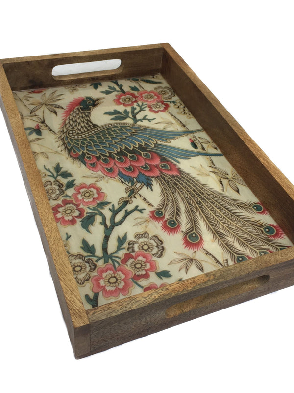wood Tray large Vintage Persian Print - Factoh