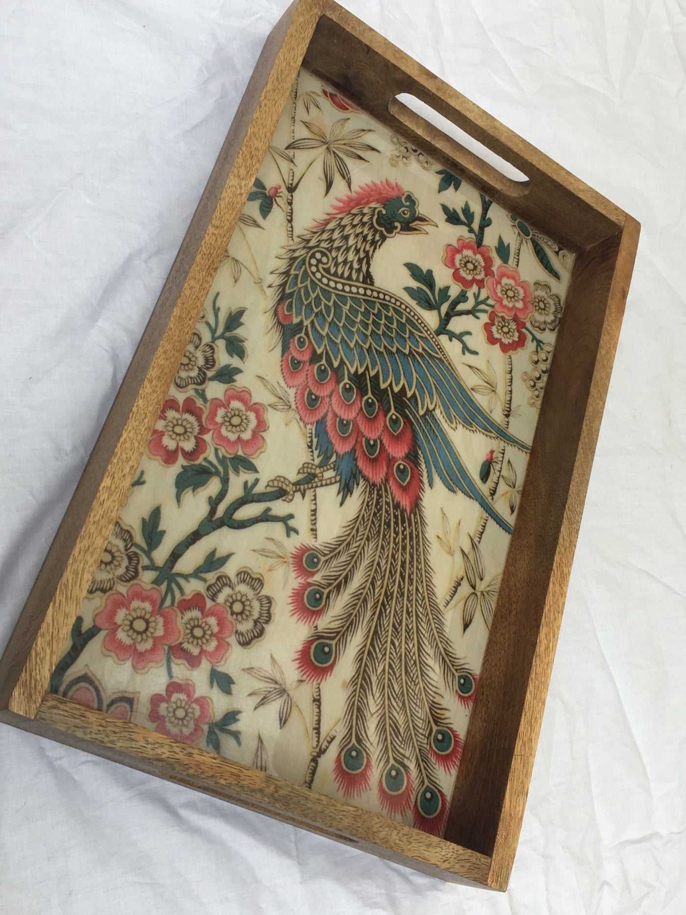 wood Tray large Vintage Persian Print - Factoh