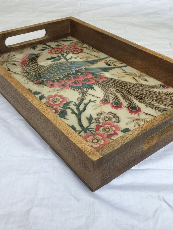 wood Tray large Vintage Persian Print - Factoh