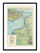 Wall Prints - Imperial Airways - London to Paris Map