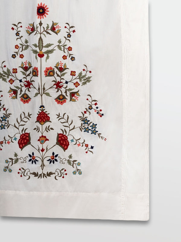 Embroidered Cotton Curtain - Inaaya
