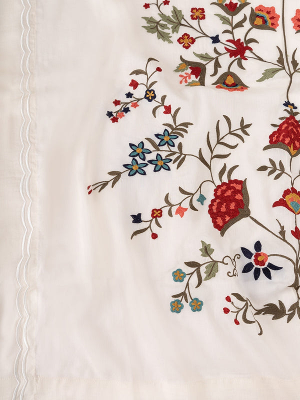 Embroidered Cotton Curtain - Inaaya