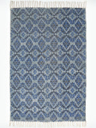 Indigo Damascus Cotton Rug