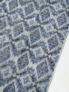 Indigo Damascus Cotton Rug