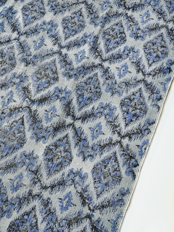 Indigo Damascus Cotton Rug