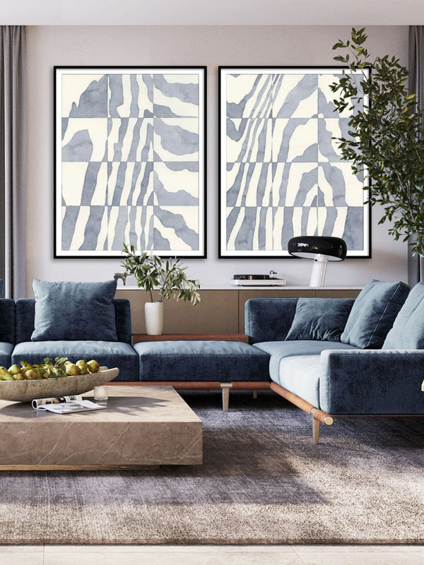 Wall Prints - Indigo Grain III