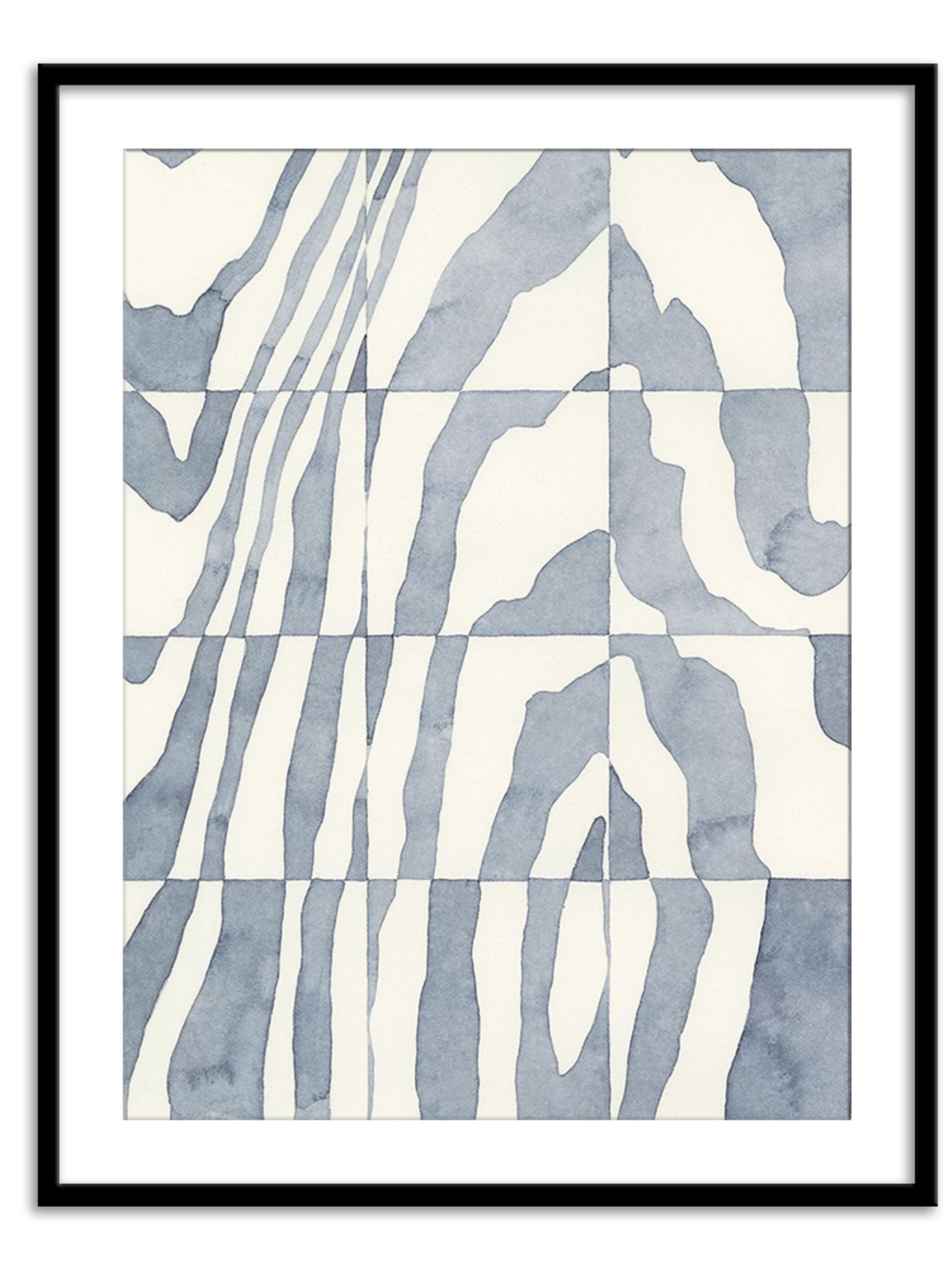 Wall Prints - Indigo Grain III