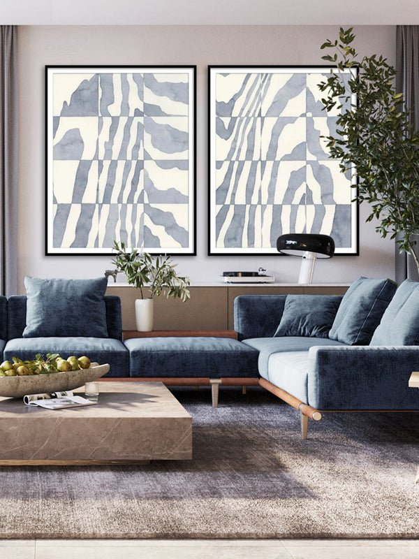 Wall Prints - Indigo Grain IV