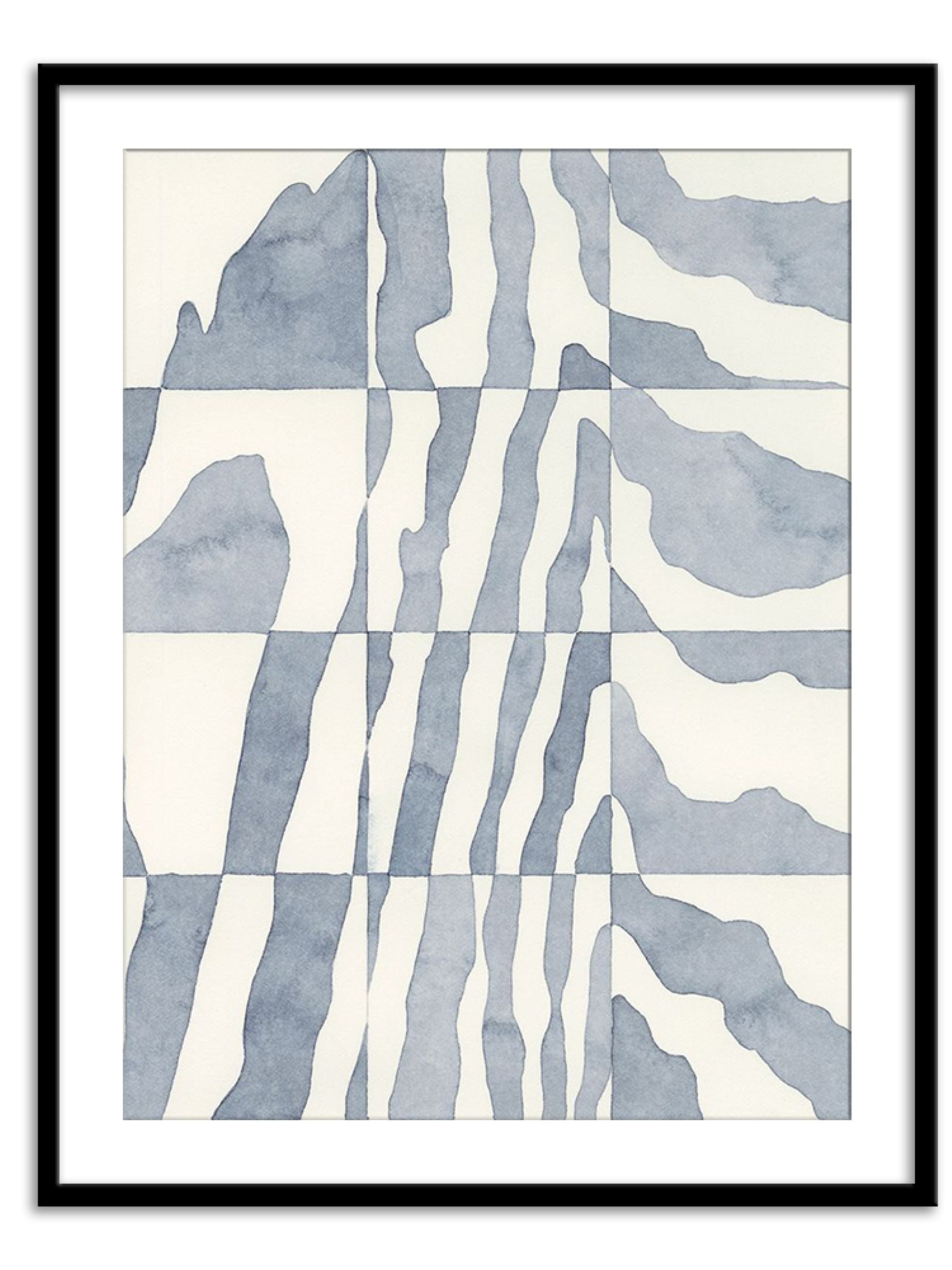 Wall Prints - Indigo Grain IV