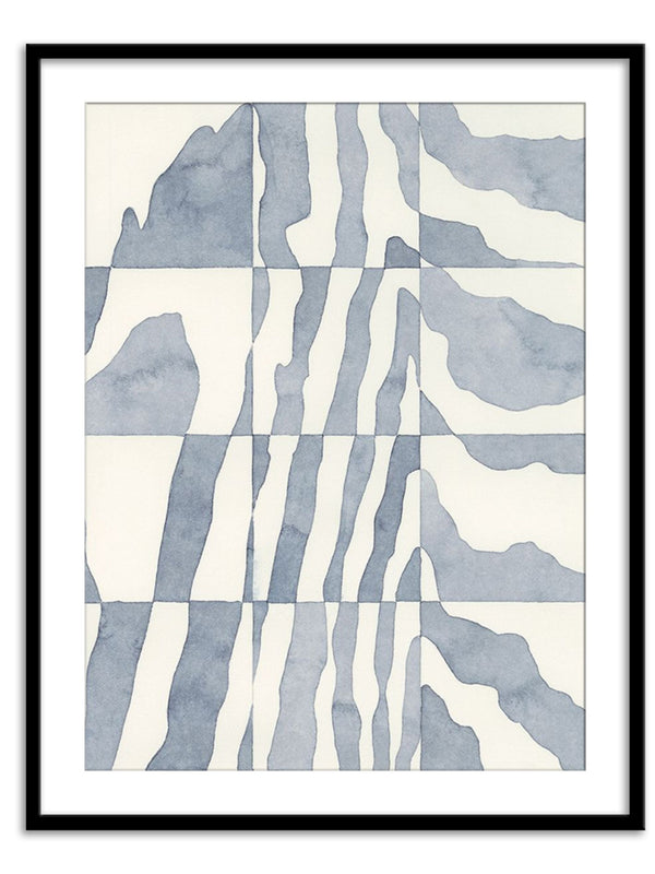 Wall Prints - Indigo Grain IV