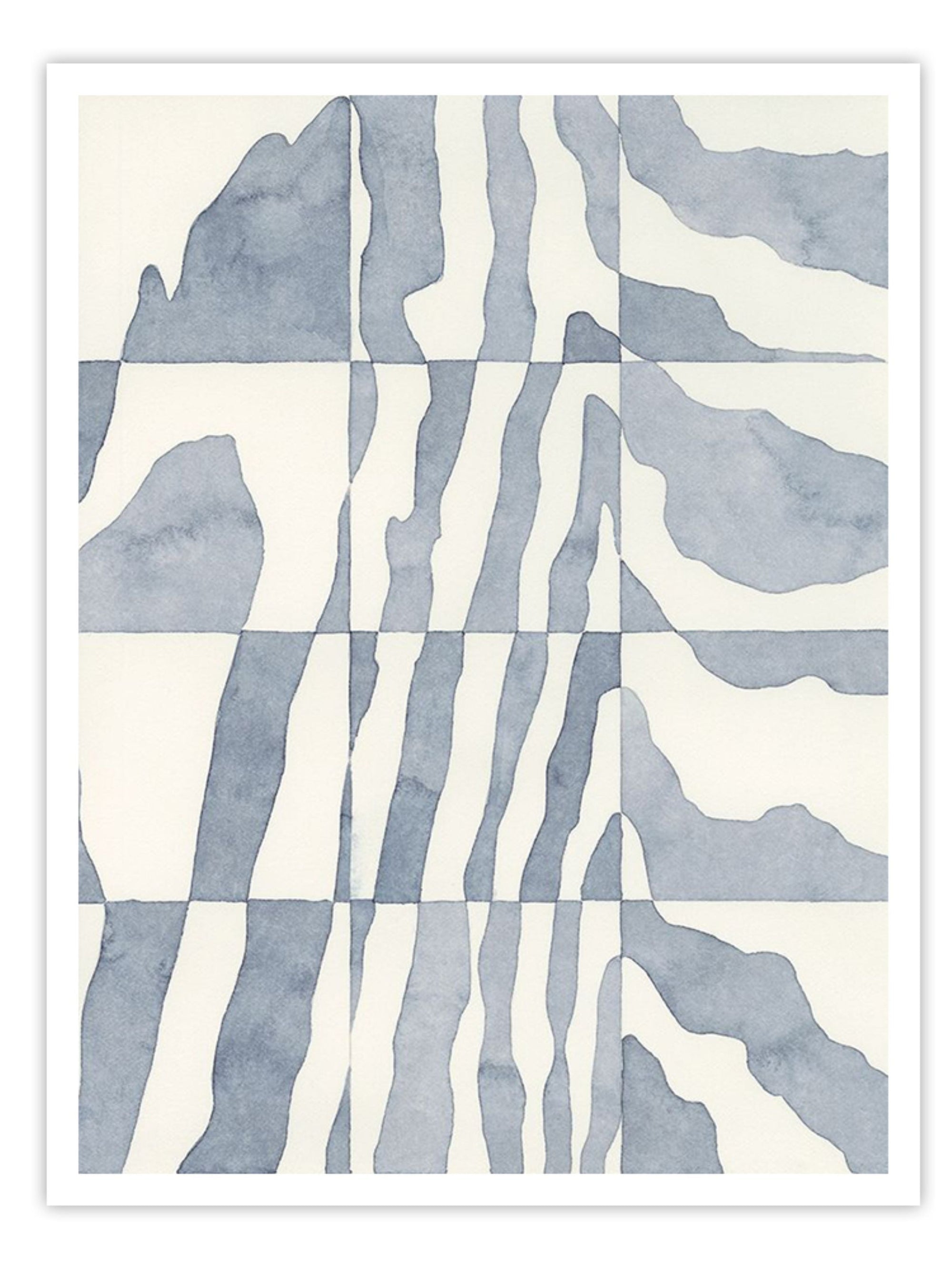 Wall Prints - Indigo Grain IV