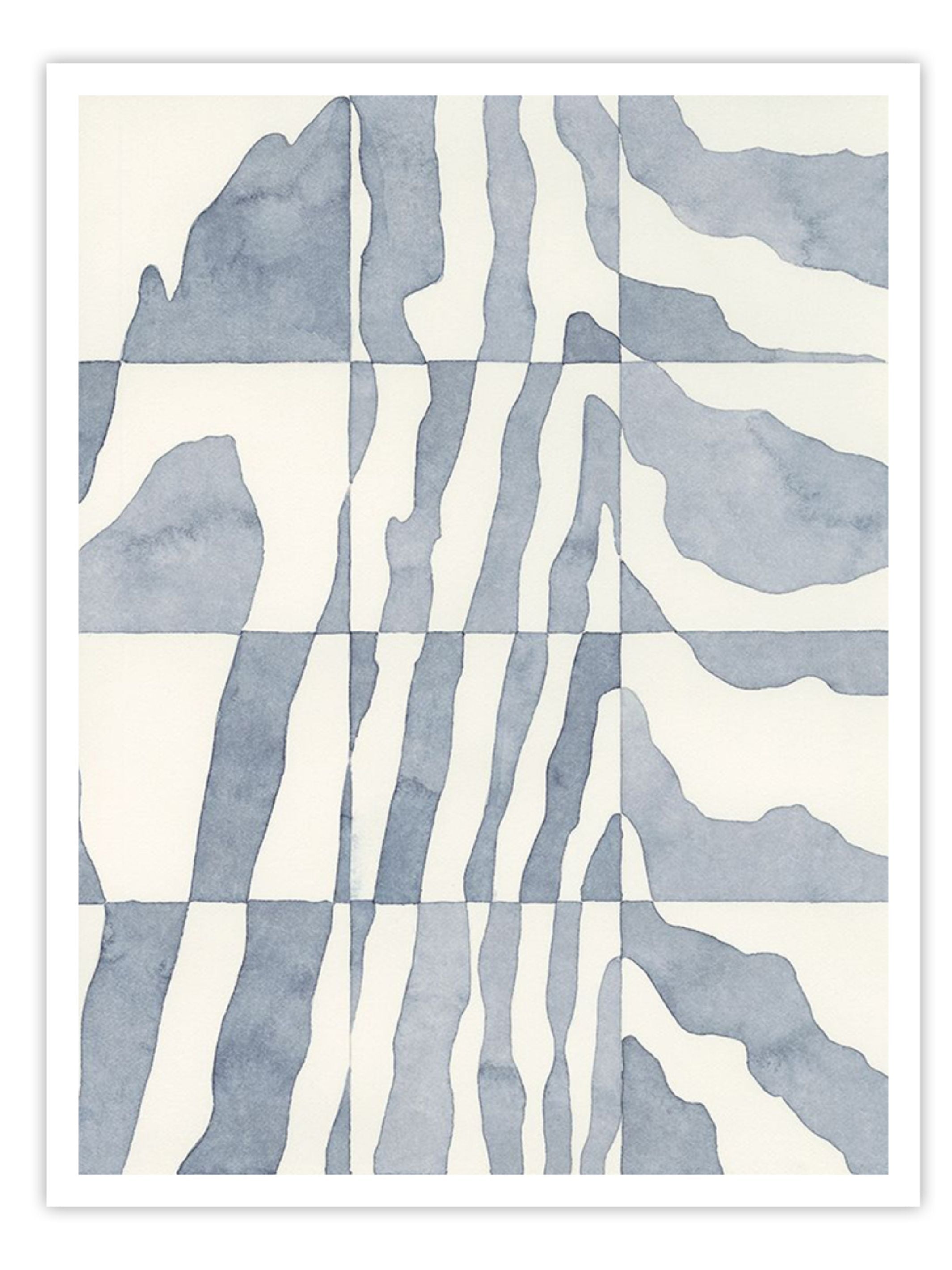 Wall Prints - Indigo Grain IV