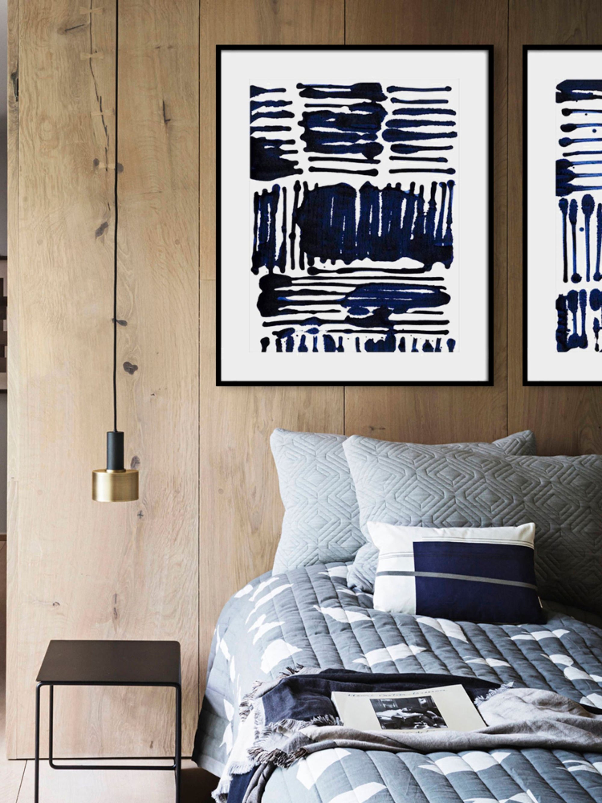 Wall Prints - Indigo Stripes II