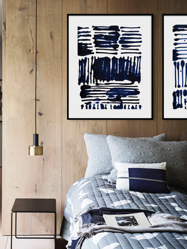 Wall Prints - Indigo Stripes II