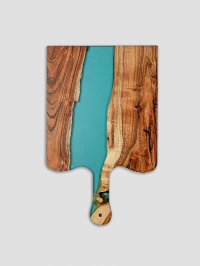 Island Paradise Wood-Epoxy Platter with Paddle