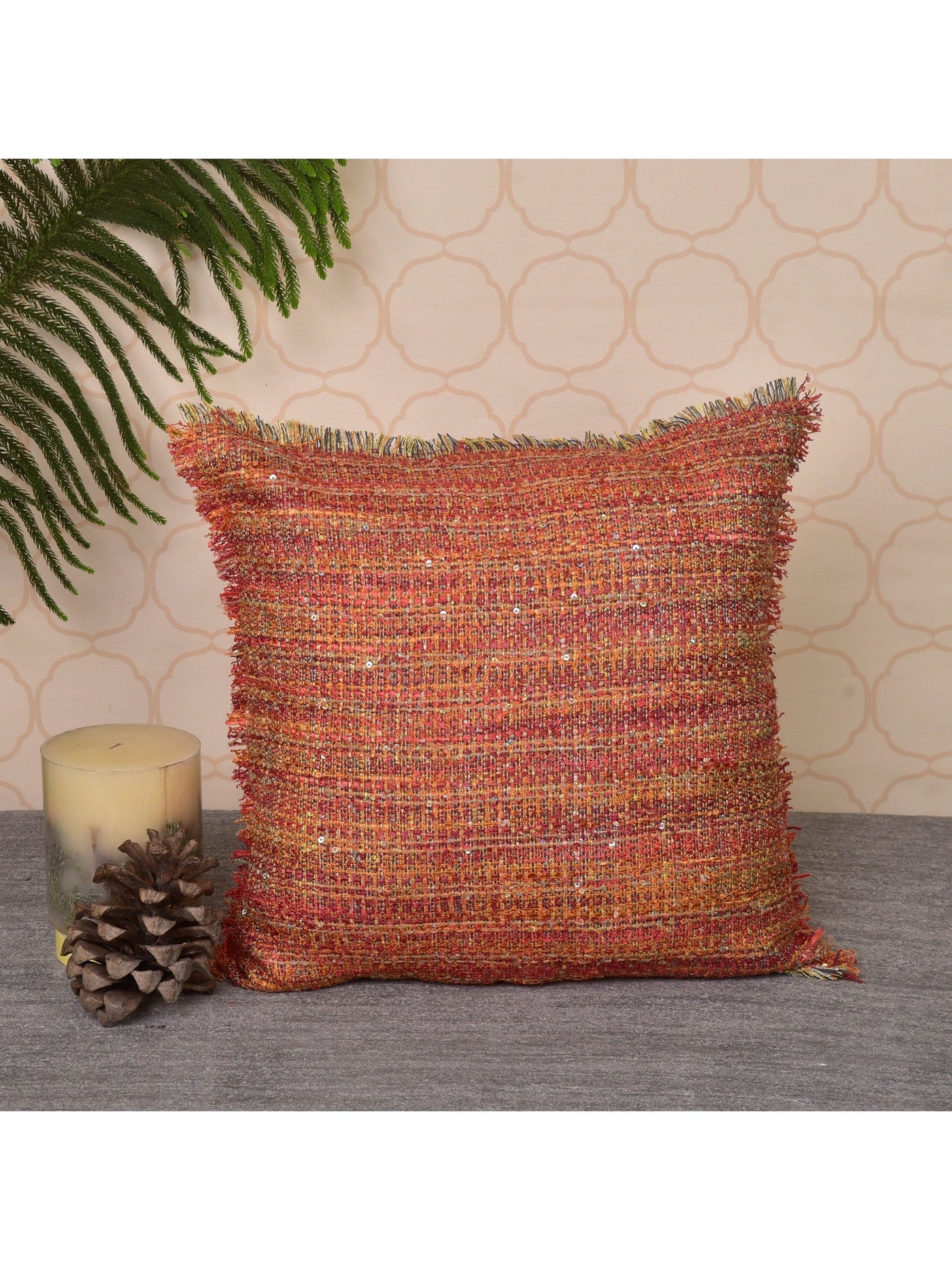 Jingle Cushion Cover Cinnamon