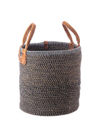 Jute Basket - Black & White Large