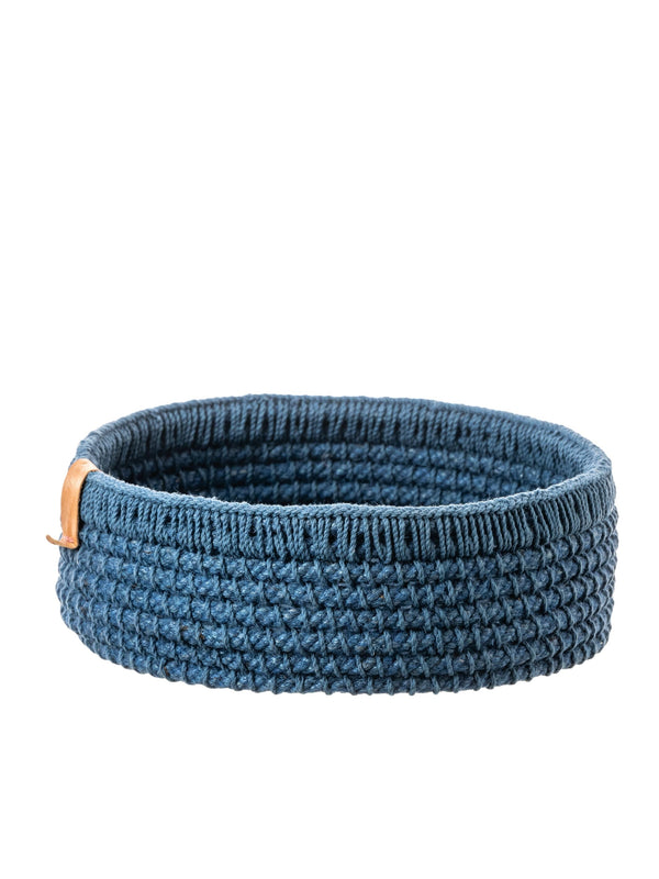 Jute Designer Basket - Indigo