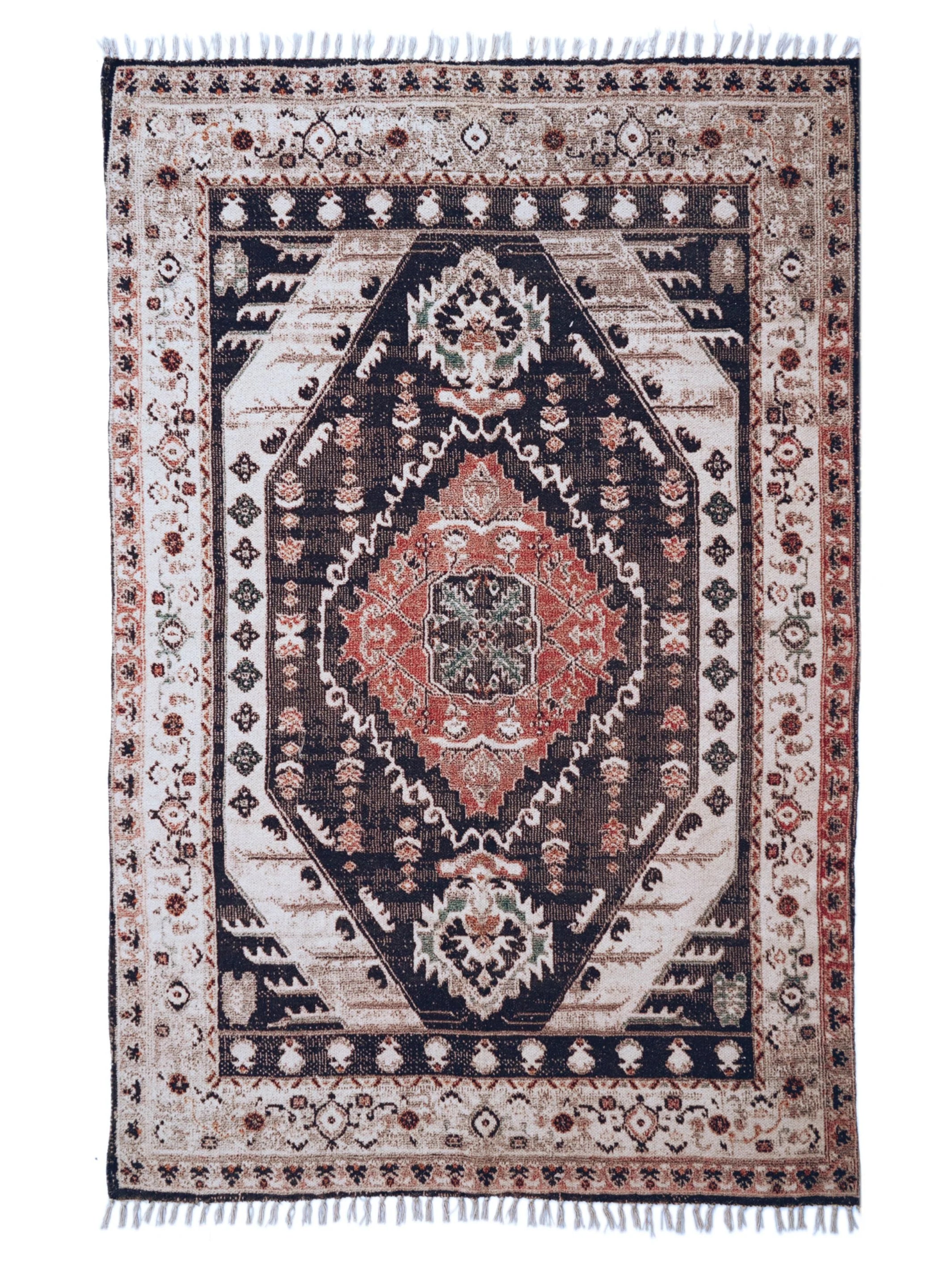 Kresb Embroidered Cotton Rug