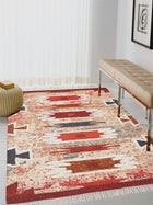 Kurt Embroidered Cotton Rug