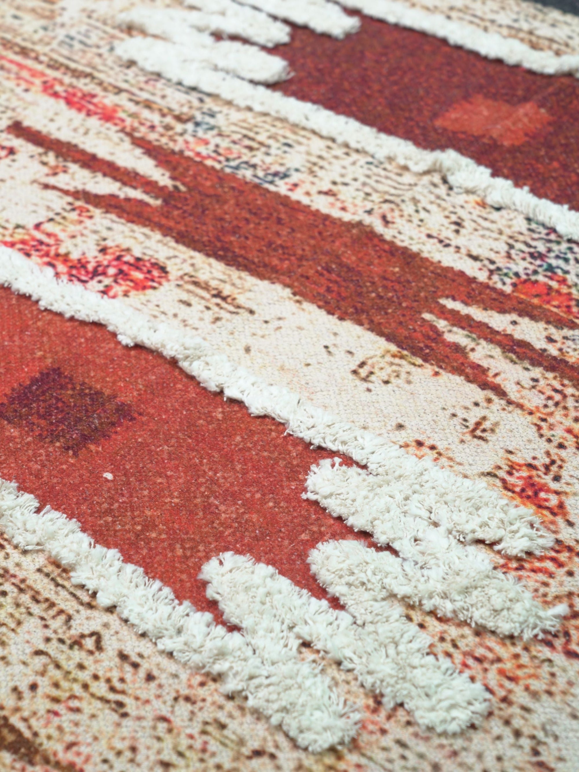 Kurt Embroidered Cotton Rug