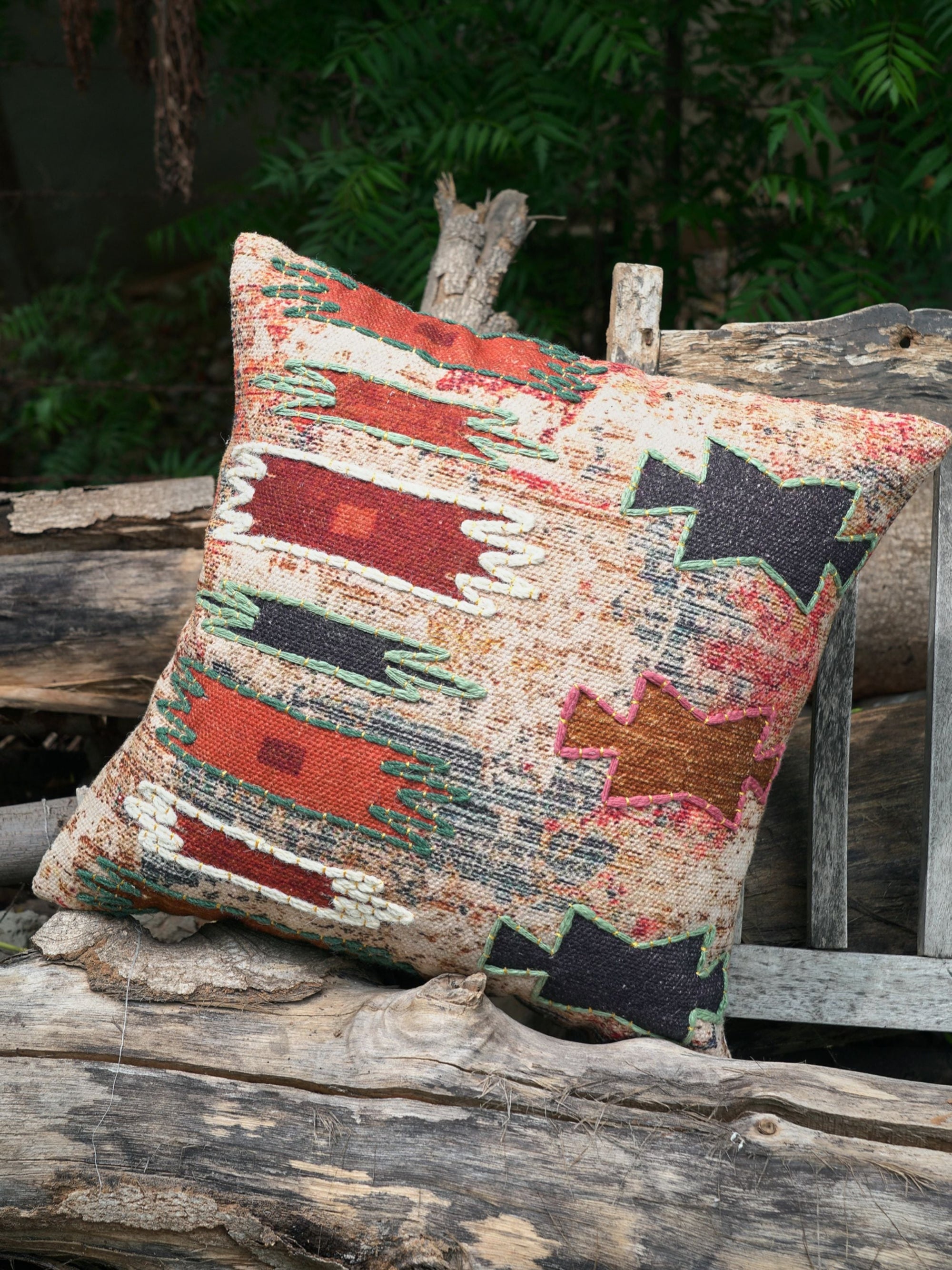 Cushion Cover - Kurt Embroidered Cotton