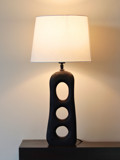 Aries Textured Wooden Lamp