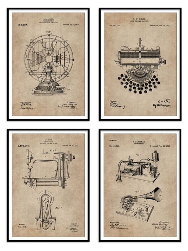 Wall Prints - Living Room Series - Everyday Objects Set of 4