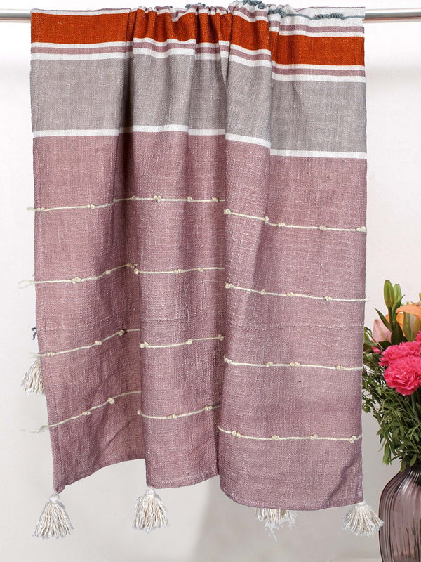 Throw - Mahogany Embroidered
