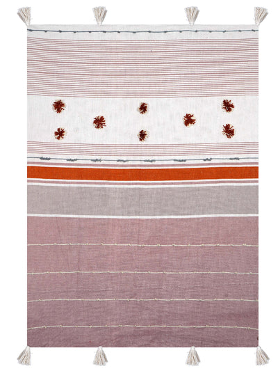 Throw - Mahogany Embroidered