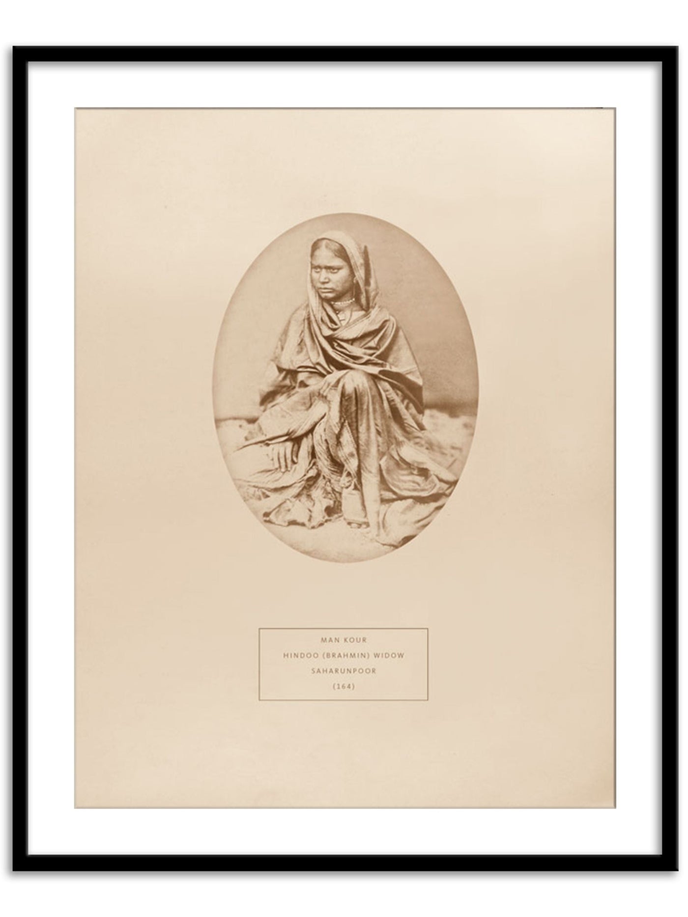 Man Kour - a Hindoo Brahmin widow from Saharunpoor Wall Prints