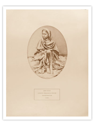 Man Kour - a Hindoo Brahmin widow from Saharunpoor Wall Prints