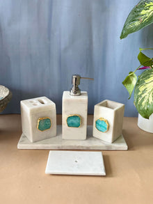 Bathroom Vanity Set - Marble with Agate Green