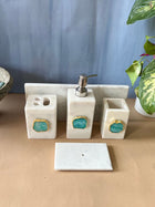Bathroom Vanity Set - Marble with Agate Green